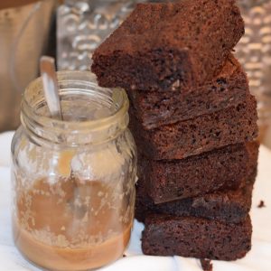 Double chocolate vegan brownie