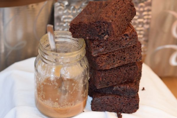 Double chocolate vegan brownie