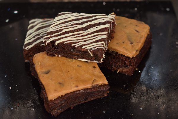 Salted caramel and cookie dough brownies selection box